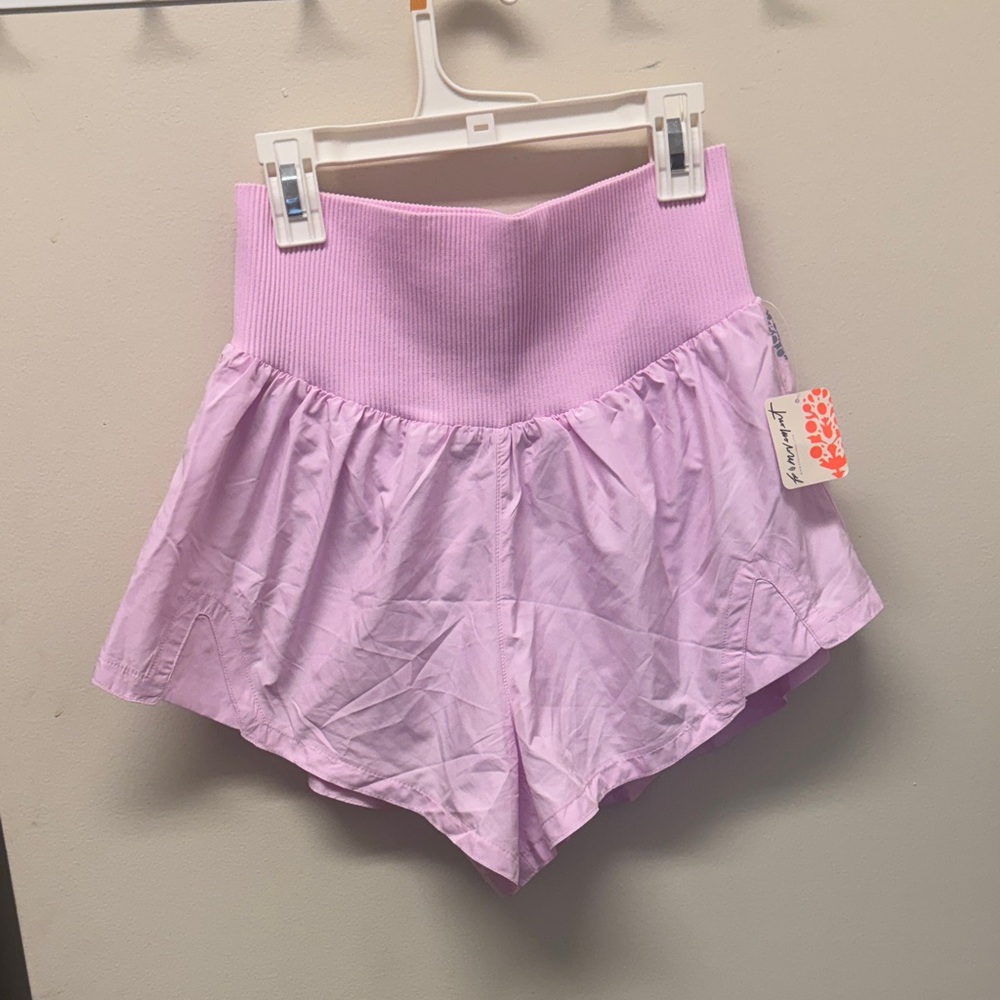 Lilac High Waist Women's Shorts